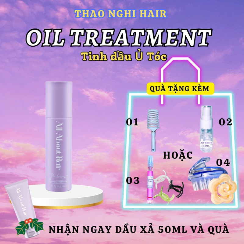 (TẶNG 1 xả) OIL TREATMEANT W BIOTIN AAH ALL ABOUT HAIR DẦU Ủ KÍCH MỌC TÓC NUÔI DƯỠNG DA ĐẦU Không chứa silicon