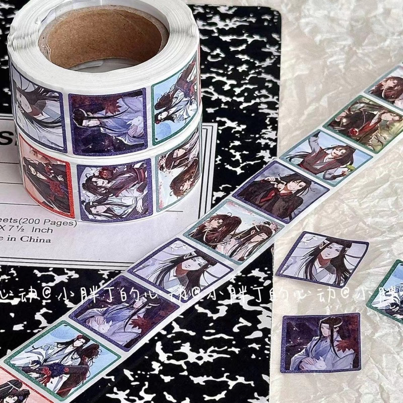 Cuộn 500 hình dán/ Miếng Dán/Sticker Ma Đạo Tổ Sư Trang Trí Mũ Bảo Hiểm, Điện Thoại, Đàn Guitar, Xe, Sổ, Laptop
