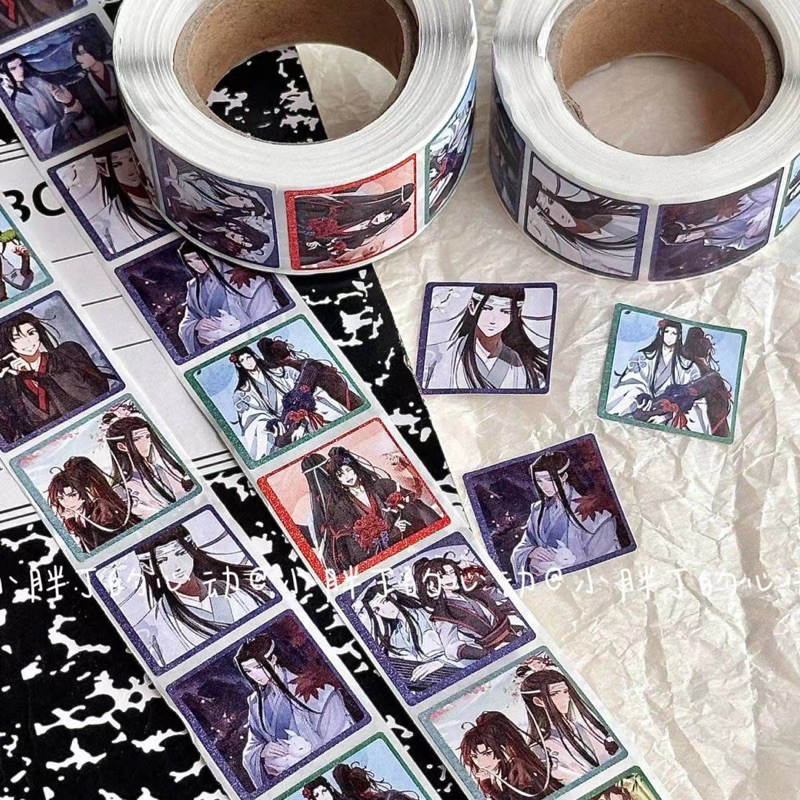 Cuộn 500 hình dán/ Miếng Dán/Sticker Ma Đạo Tổ Sư Trang Trí Mũ Bảo Hiểm, Điện Thoại, Đàn Guitar, Xe, Sổ, Laptop