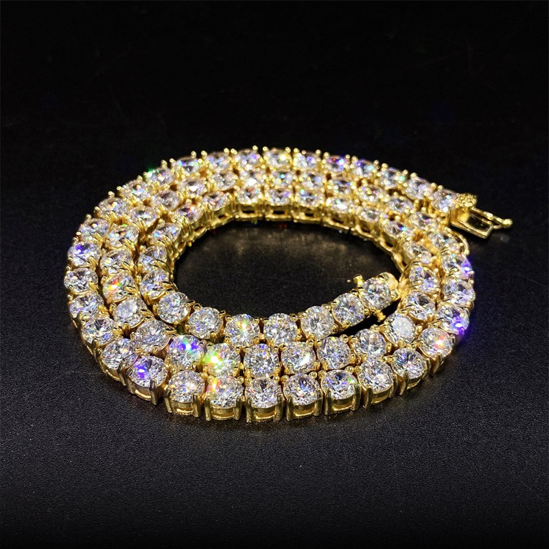 Combo dây chuyền & lắc tay tennis đính đá zircon unisex bản mới nhất