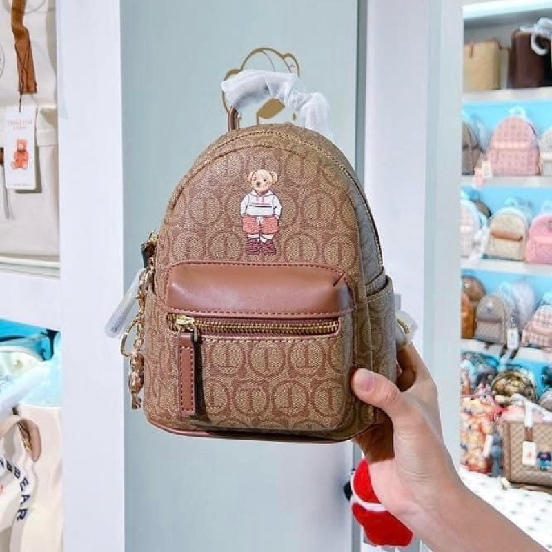CHÍNH HÃNG -  BALO TTWN BEAR MINI BACKPACK BROWN