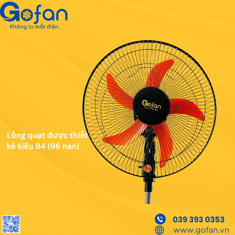 Quạt 12v/24V-Quạt lỡ công nghiệp 12V/24V-GOFAN- sải cánh 40cm cao 1m-motor 545,motor 555,motor 775-hàng có sẵn HCM