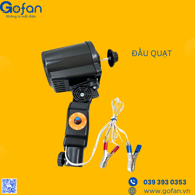 Quạt 12v/24V-Quạt lỡ công nghiệp 12V/24V-GOFAN- sải cánh 40cm cao 1m-motor 545,motor 555,motor 775-hàng có sẵn HCM