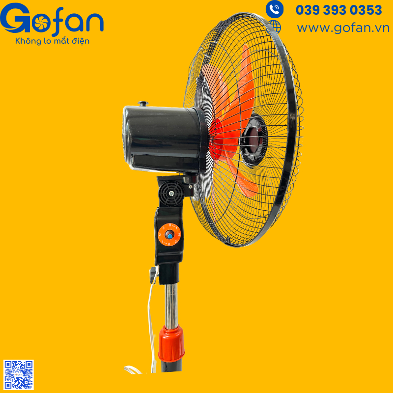 Quạt 12v/24V-Quạt lỡ công nghiệp 12V/24V-GOFAN- sải cánh 40cm cao 1m-motor 545,motor 555,motor 775-hàng có sẵn HCM
