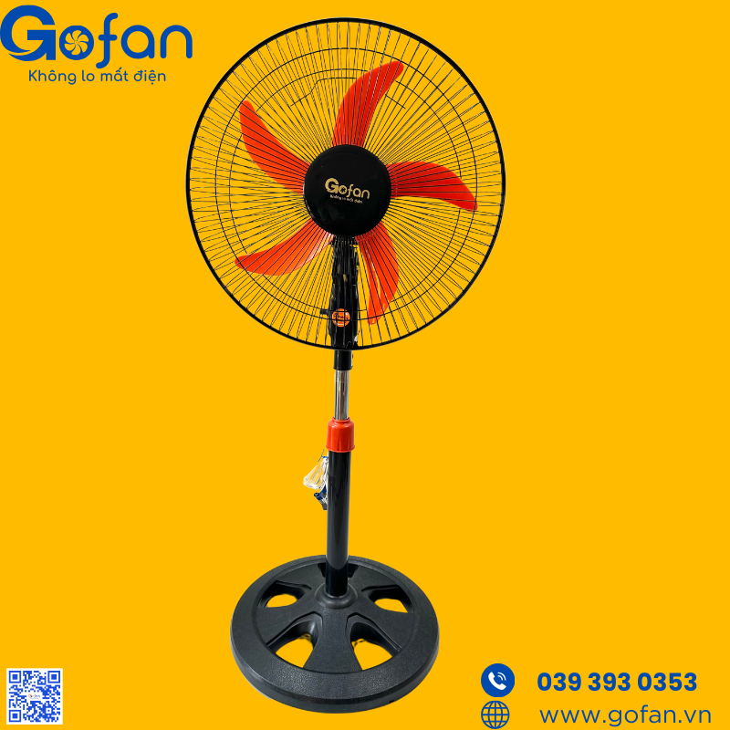 Quạt 12v/24V-Quạt lỡ công nghiệp 12V/24V-GOFAN- sải cánh 40cm cao 1m-motor 545,motor 555,motor 775-hàng có sẵn HCM