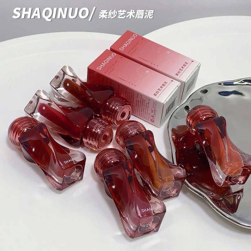 Son kem Shaqinuo xoắn vỏ đỏ xinh xắn giúp trang điểm môi dễ thương
