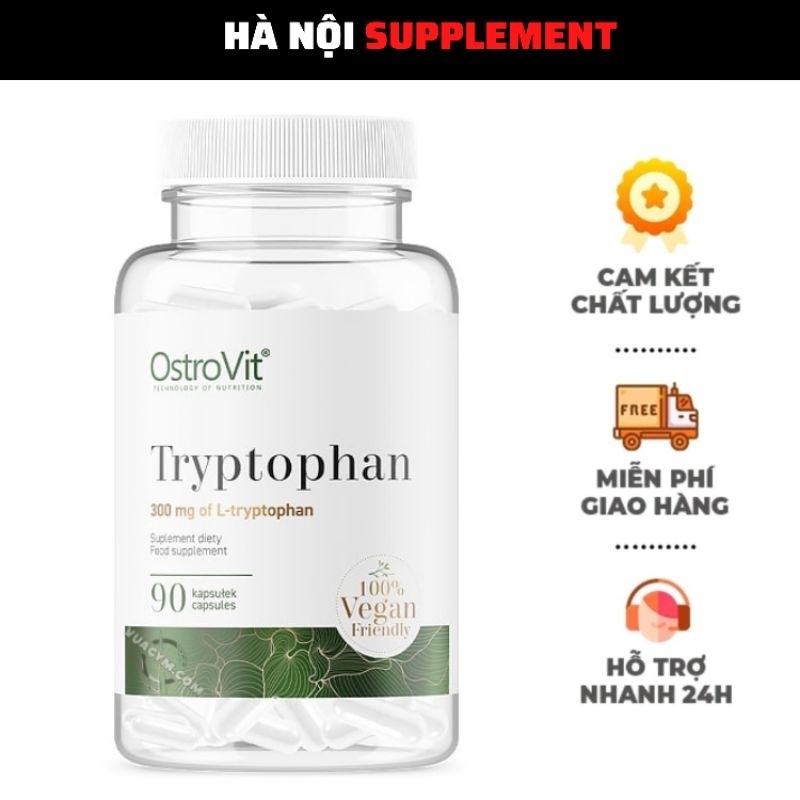 Thực phẩm Ostrovit Tryptophan 90 viên ,hỗ trợ giấc ngủ, giảm stress, chiết xuất từ thực vật- Hà Nội Supplements