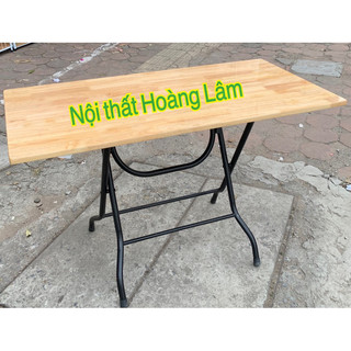 Bàn gấp gọn cao 60 cm đủ cỡ gỗ cao su tự nhiên