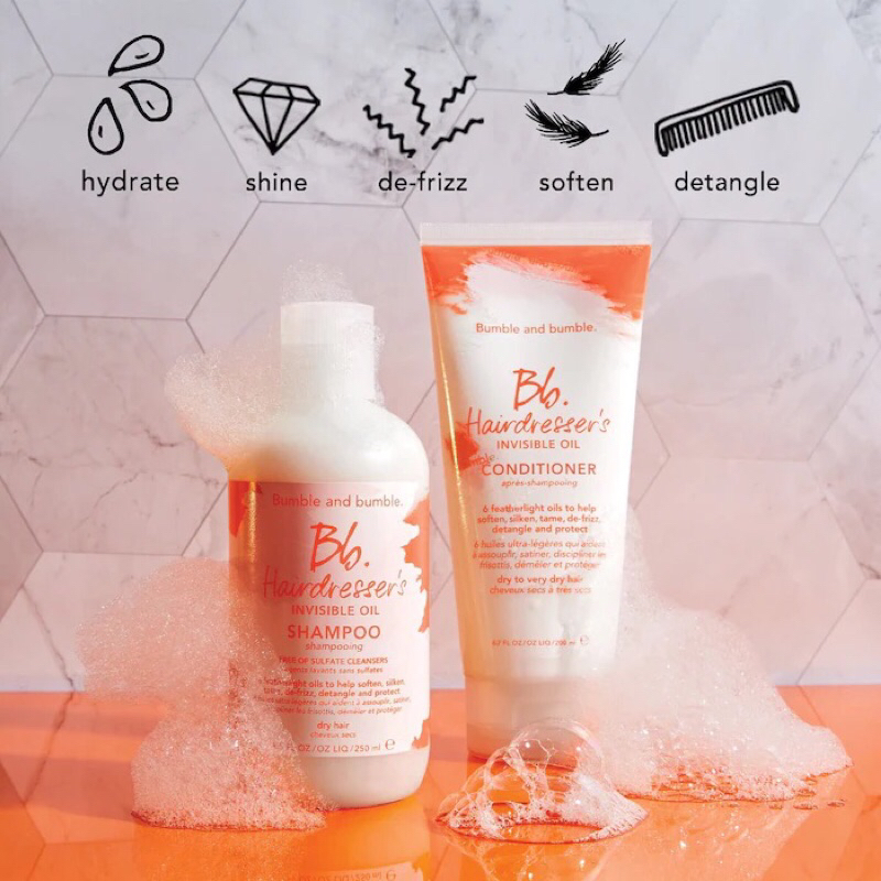 Bộ dầu gội và dầu xả Bumble And Bumble Hairdresser's Invisible Oil Shampoo and Conditioner Duo