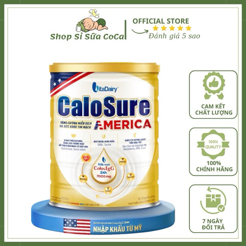 Sữa bột Calosure America Sữa Non 800gr