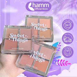 Bảng phấn má 4 ô gogo tales naked feeling phấn má kèm phấn mắt, bắt sáng, highlight gt307