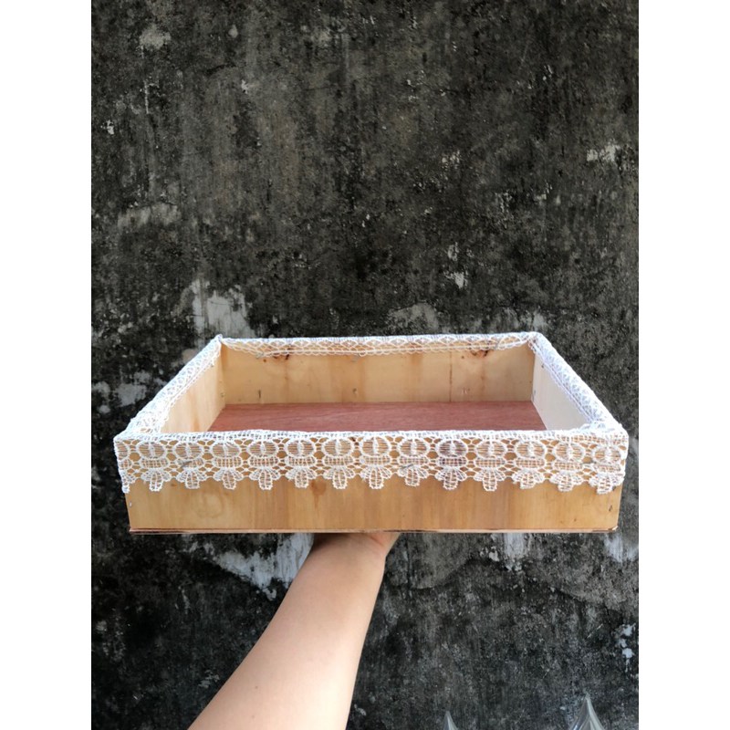 Khay Gỗ Ren size 25x35cm ,27-37cm Khay ren quà Tết 2024
