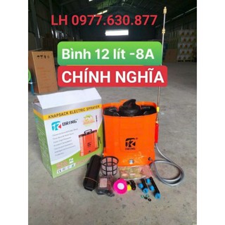 Bình xịt điện oring 12 lít acquy 12v8A, bảo hành 6 tháng