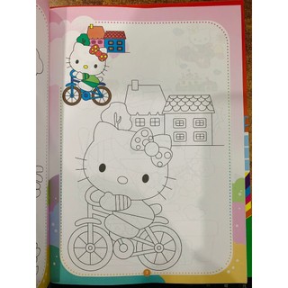 Sách - Combo tô màu Hello Kitty (2 quyển) + bán kèm sáp màu