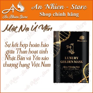Mặt nạ Ủ yến thải độc cấy trắng Luxury Golden Mask Magic Skin - Thải độc- mờ nám tàm nhang_ trắng hồng, căng bóng.