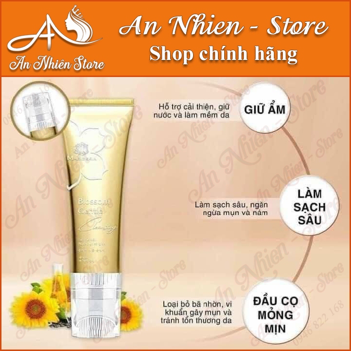 Sữa rửa mặt dịu nhẹ Blossom gentle cleansing 🤩 ngừa mụn sáng da,thu nhỏ lỗ chân lông,đầu cọ thay thế máy rửa mặt👩‍🦰t