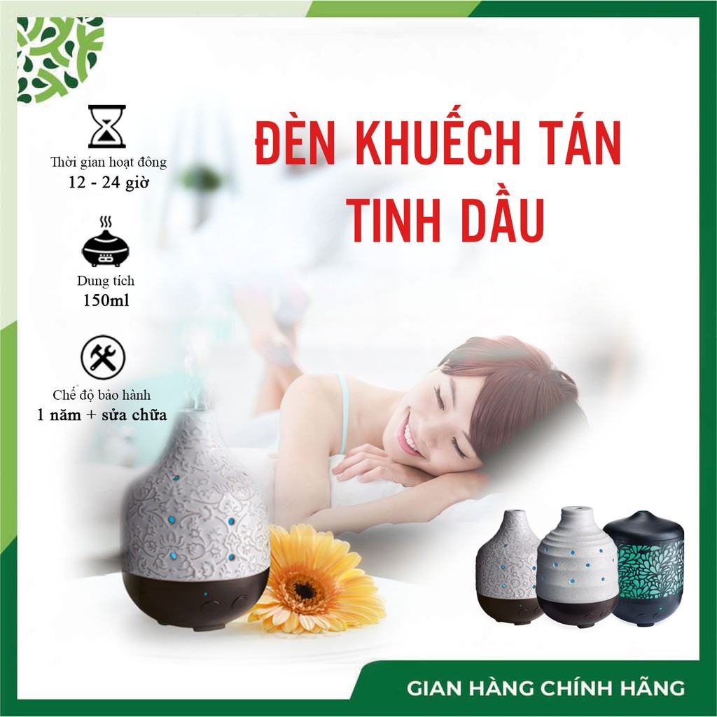 Đèn khuếch tán tinh dầu 7 màu Airome - Xuất xứ USA - Đèn size L