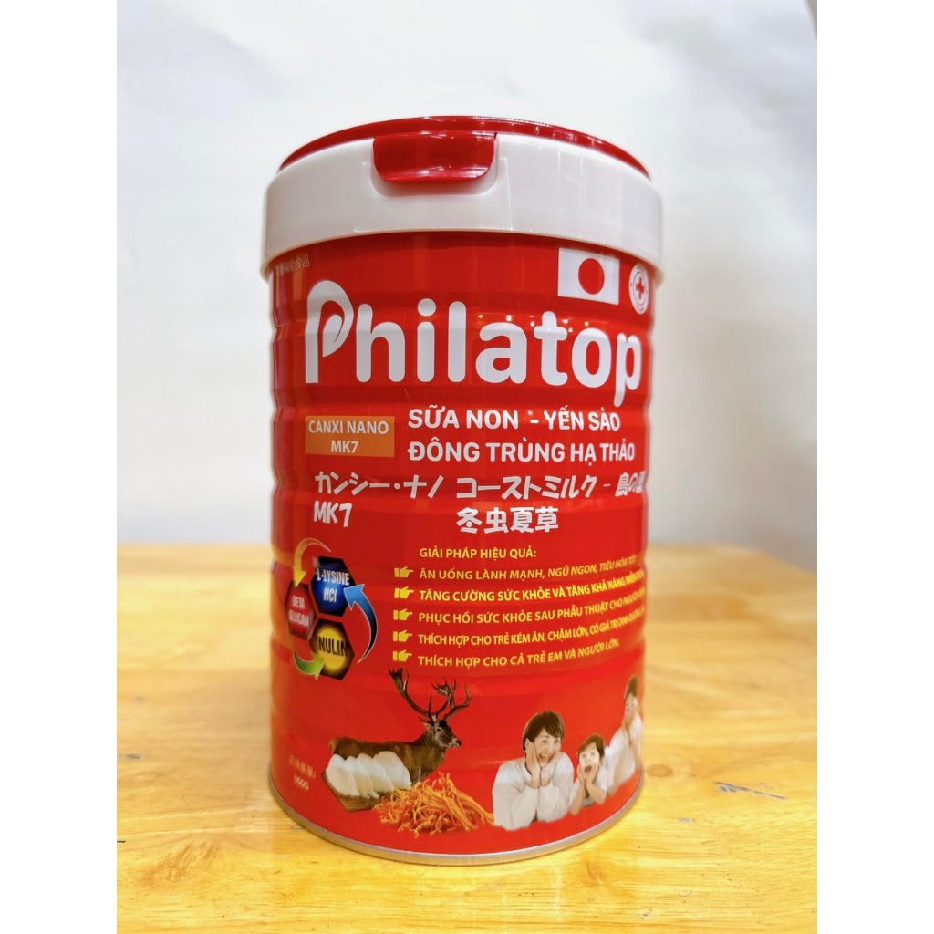 Philatop Yến Sào đông trùng hạ thảo hỗ trợ sức khỏe  hộp*900g