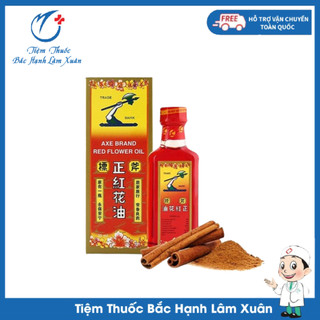 Dầu gió hiệu cây búa nước đỏ hồng hoa miyak panas cap kapak 32ml malaysia