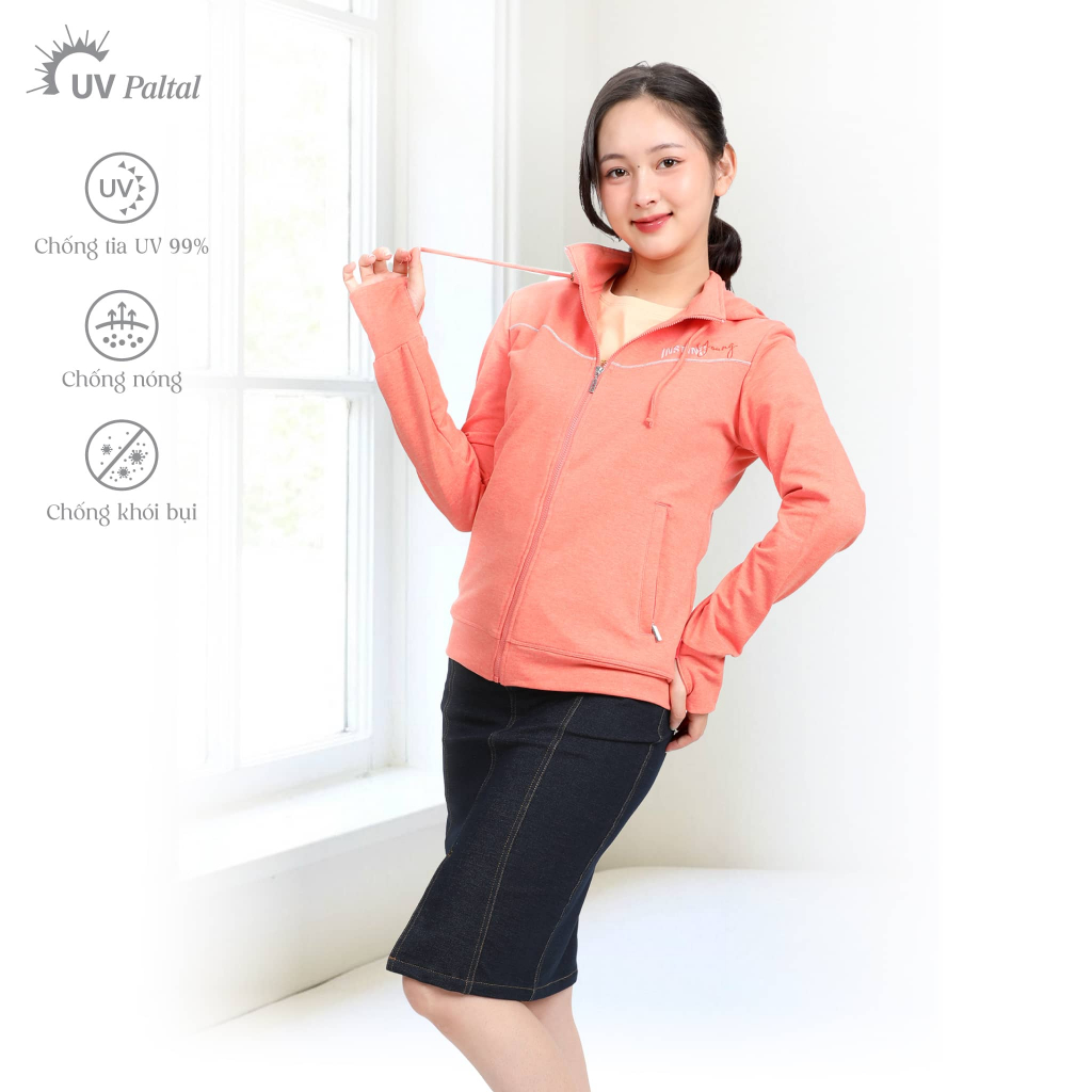 Áo khoác có nón chống nắng, chống UV chất liệu Vảy cá AKCN 431p 1280 PALTAL