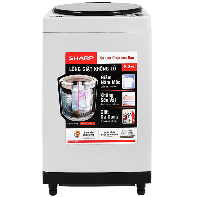 ES-W82GV-H - Máy Giặt Sharp 8.2Kg ES-W82GV-H - HÀNG CHÍNH HÃNG