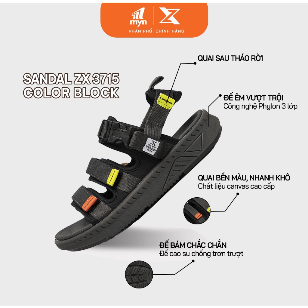 Giày Sandal Nam nữ ZX 3715 - The City Light Ver 2 - Men Sandal