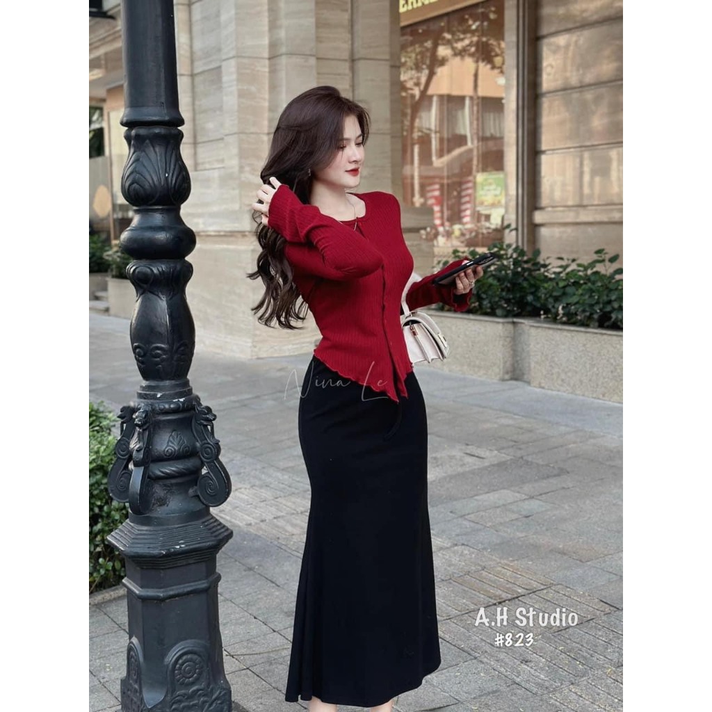 Chân váy đuôi cá chất zip lông dày dặn 247store.vn - Chanvay823_P2K1