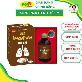 Siro Hen trẻ em PQA dùng trẻ em khó thở, thở khò khè, hen suyễn, hen phế quản, dị ứng thời tiết