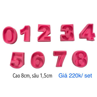 Bộ khuôn số silicon trang trí bánh rau câu