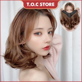 Tóc Giả Kẹp 35cm xoăn sóng, Tóc kẹp dải cao cấp