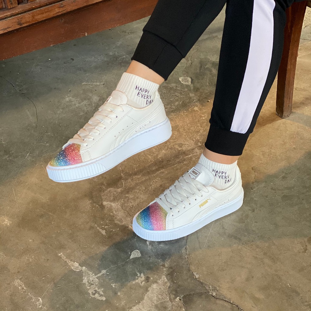 Giày thể thao sneaker nữ trắng 𝐏𝐔𝐌𝐀 ⚡Tặng 1 đôi tất Full Box Bill ⚡ Bản hàng 11 bản trung.
