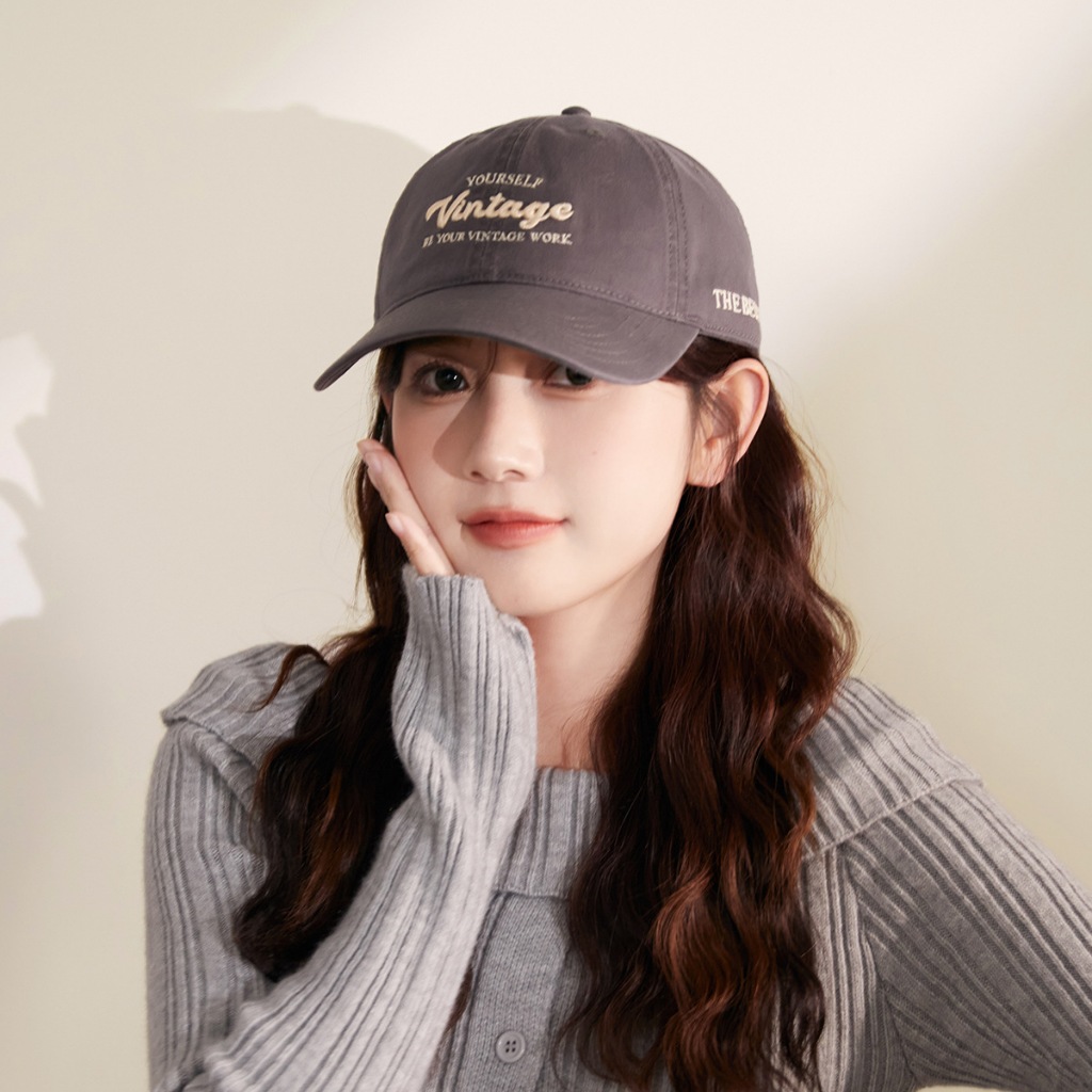 Mũ lưỡi trai, nón kết nam nữ thêu nổi chữ Vintage đi học đi chơi chất liệu vải Kaki thoáng khí SOLILA STORE