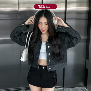 Áo khoác jeans đen TiQi Jeans K-288