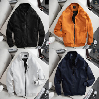 Áo khoác nam da lộn tay chun bomber ,áo khoác da lộn cao cấp 4 màu giữ nhiệt tốt