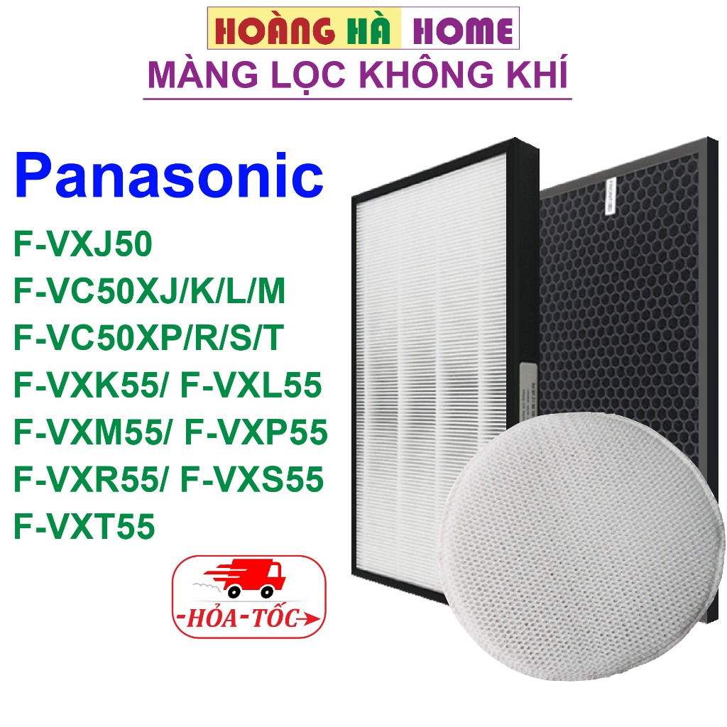 Màng lọc không khí panasonic 50 55, Màng lọc hepa, Màng lọc than hoạt tính panasonic F-VC55 F-VC50 F-VXJ50 F-VX*55