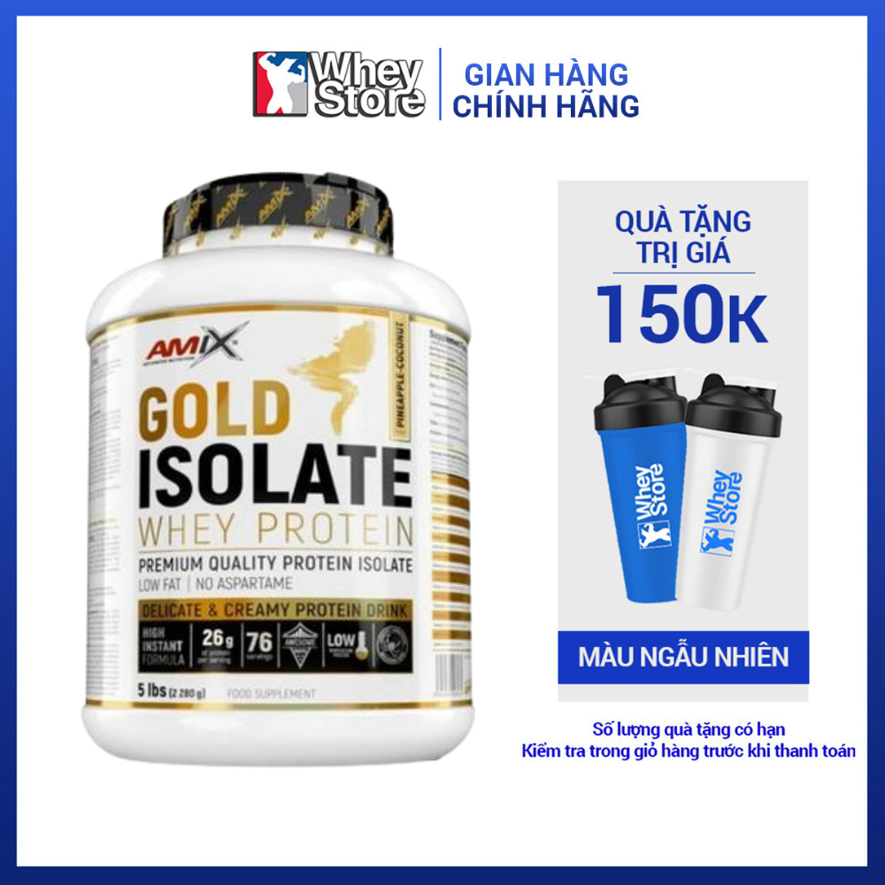 Sữa Tăng Cơ Bắp Amix Gold Whey Protein Isolate 5lbs  Chính Hãng