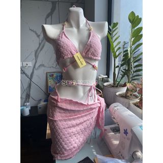 [Quần siêu bé] Ảnh thật Bikini đi biển 3 MẢNH siêu dễ thương,hoa nổi, nhiều màu