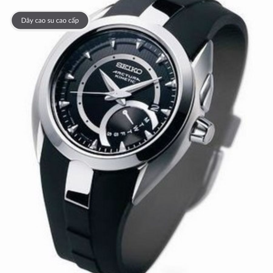 Đồng hồ nam Seiko SRN013P1 mặt kính Sapphire, chống nước 10ATM ấn tượng, dây cao su đeo tay cao cấp, nam tính