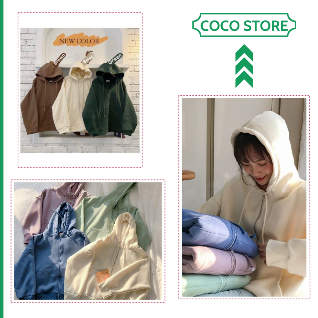 Áo Hoodie Croptop Nữ Cực Tôn Dáng Chất Nỉ Ngoại Cao Cấp Shop COCOSTORE AT05