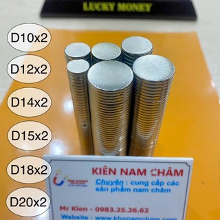 Nam châm tròn mỏng 2mm siêu dính làm nắp hộp, túi xách, ví bóp da