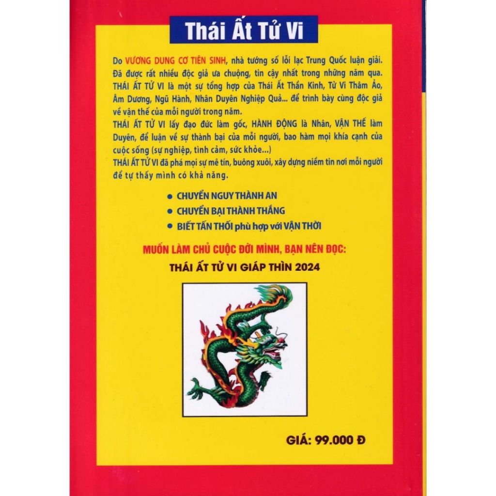 Sách Thái Ất Tử Vi - Tử Vi Mạng Số Toàn Niên Giáp Thìn 2024