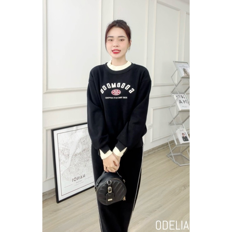 Set bộ thể thao cao cấp Odelia, mix màu lót lông - S7343
