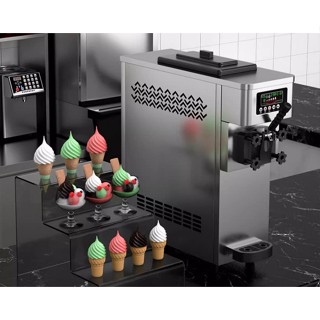 Máy làm kem tươi 1 vòi để bàn, dáng đẹp cứng cáp công xuất làm kem nhanh ra kem nhanh và mịn dẻo