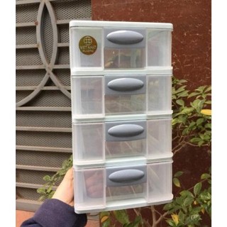 Tủ nhựa 3,4 tầng mini việt nhật trong suốt