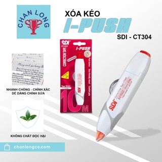 Bút xóa ,băng xóa kéo dạng bấm chính hãng sdi 304 , 305, 306 nhỏ gọn, êm nhẹ, không bị đứt