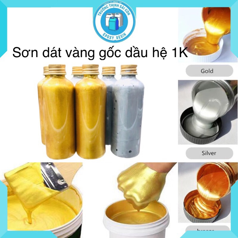 Sơn Nhũ Vàng Bạc Hệ 1K Không Cần Sơn Lót Màu Sáng Đẹp - Trường Thịnh Sài Gòn