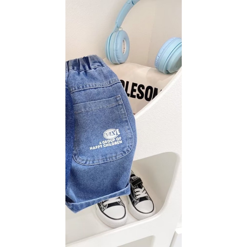 SHORT JEAN BÉ TRAI VẢI MỀM