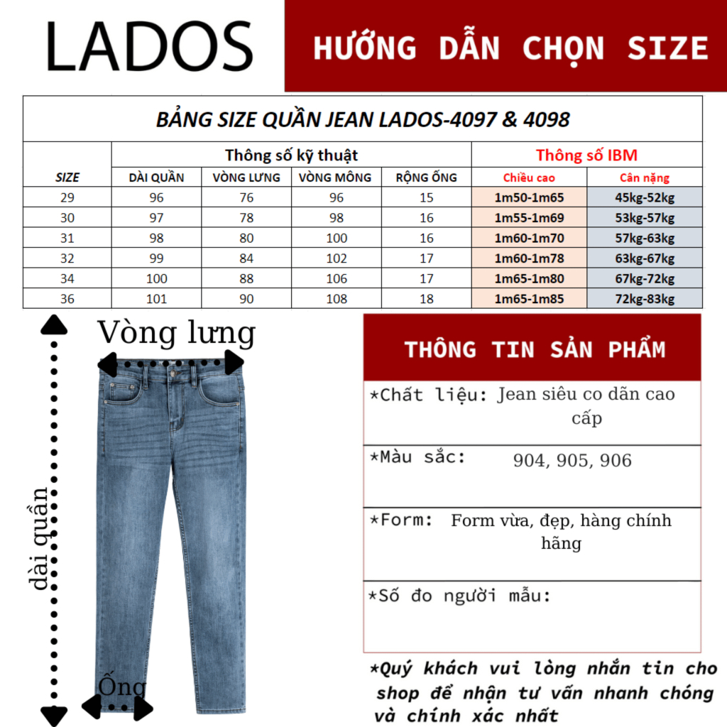 Quần jean nam dài cao cấp trơn smart jeans siêu co giãn LADOS-4098, vận động thoải mái, trẻ trung, không xù lông, dễ phố