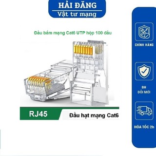 Hạt mạng cat6 utp rj45 amp chân vàng