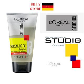 Keo vuốt tóc nam cứng L'oreal Studio Spurenlos Fx số 8, 150ml